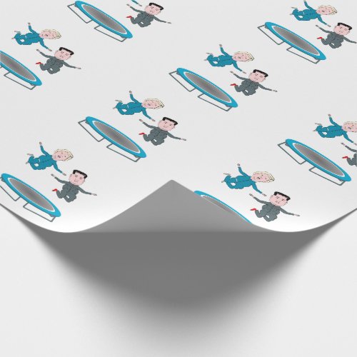 Kim Jong Un and President Trump Trampolone Wrapping Paper