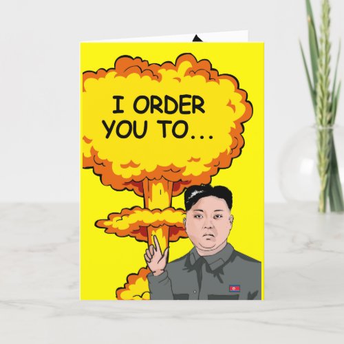 Kim Jong Un Birthday Blast Card
