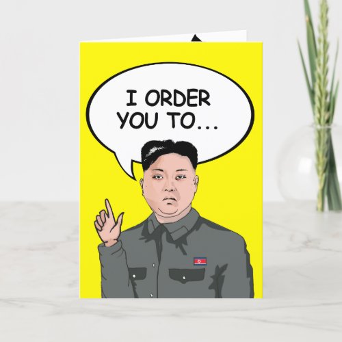 Kim Jong Un Birthday Card
