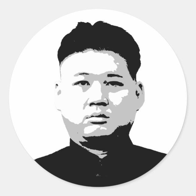 Kim Jong Un Classic Round Sticker (Front)
