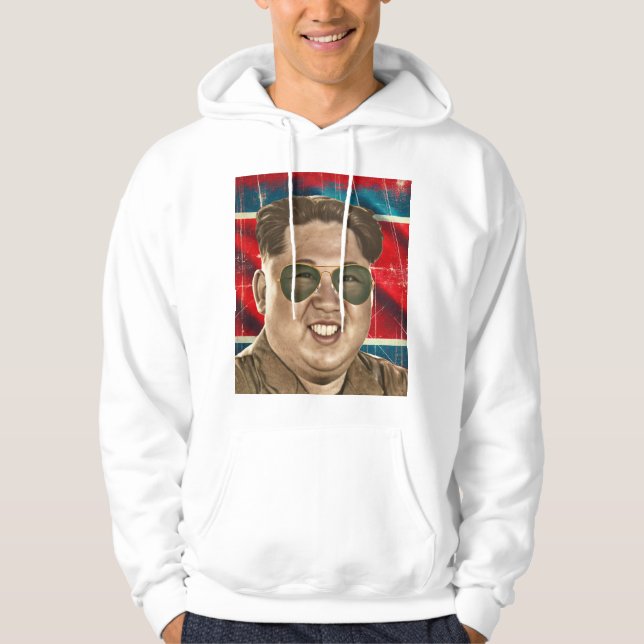 Kim Jong Un Hoodie - Sunglasses, Good Mood  (Front)