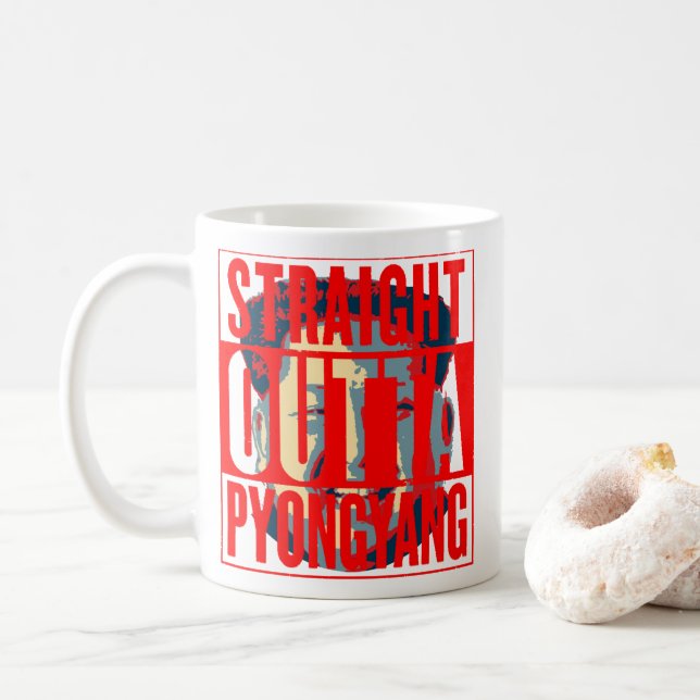 Kim Jong-un North Korea Thug Coffee Mug (With Donut)