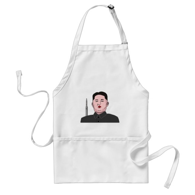 Kim Jong-un & nuclear missile Adult Apron (Front)