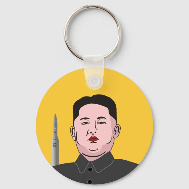 Kim Jong-un & nuclear missile Keychain (Front)
