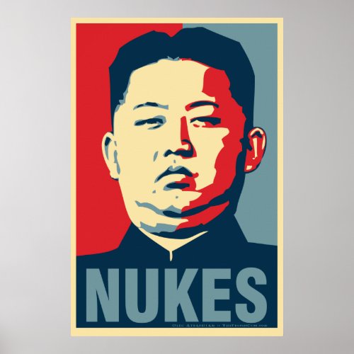 Kim Jong Un Nukes Obama Parody Poster