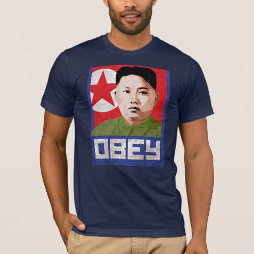Kim Jong Un Propaganda _ OBEY _ T_Shirt