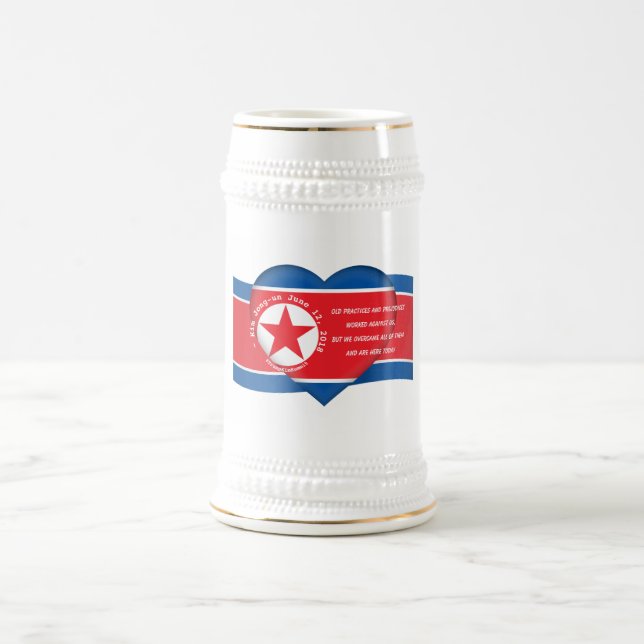 Kim Jong un Quote Trump Kim Summit North Korea USA Beer Stein (Center)