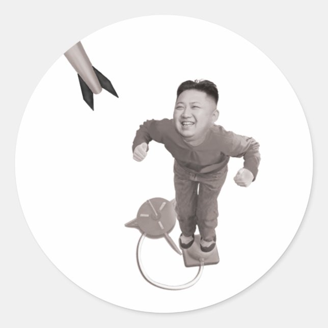 Kim Jong Un - Rocket Man Classic Round Sticker (Front)