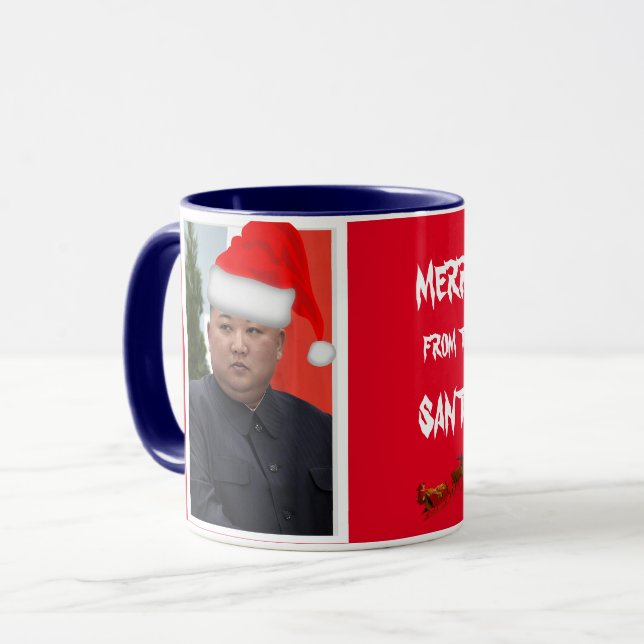 Kim Jung Un Christmas Mug (Front Left)