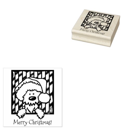 ️Kim Niles Christmas Westie Rubber Stamp