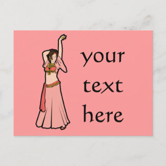 Kim Pink Belly Dancer Postcard