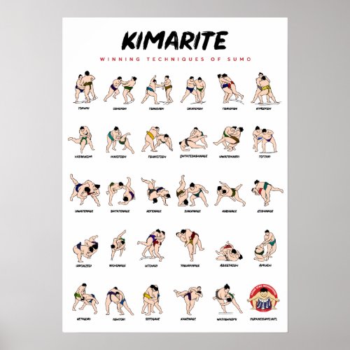 Kimarite Sumo Techniques Poster