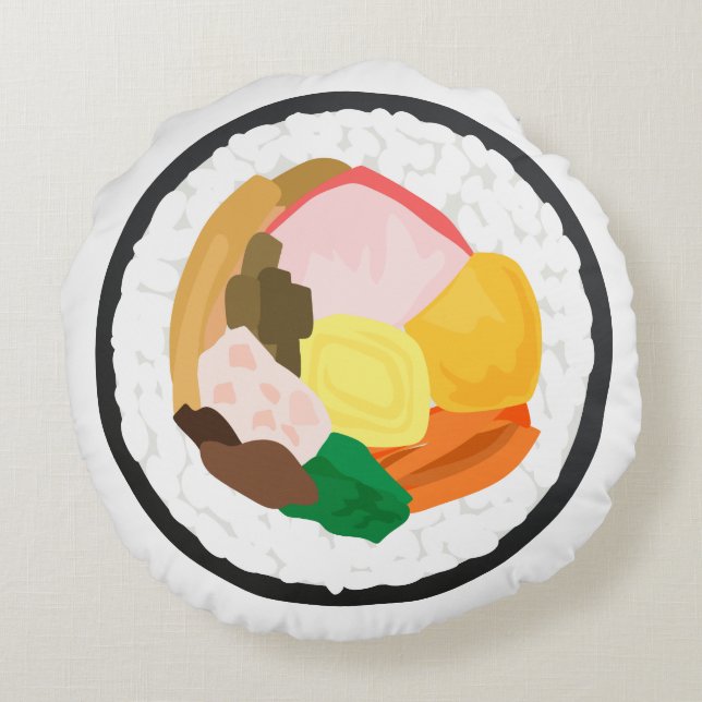 Kimbap Round Pillow (Back)