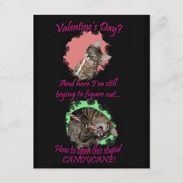 Kimber Candycane Valentine's Postcard (Front)