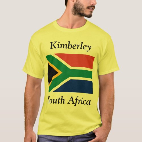 Kimberley South Africa with South African Flag T_Shirt