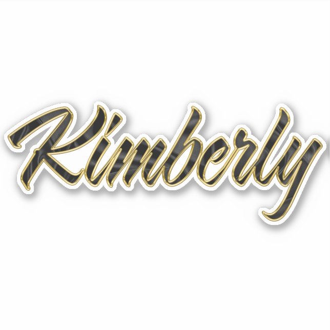 Kimberly black gold lettering sticker (Front)