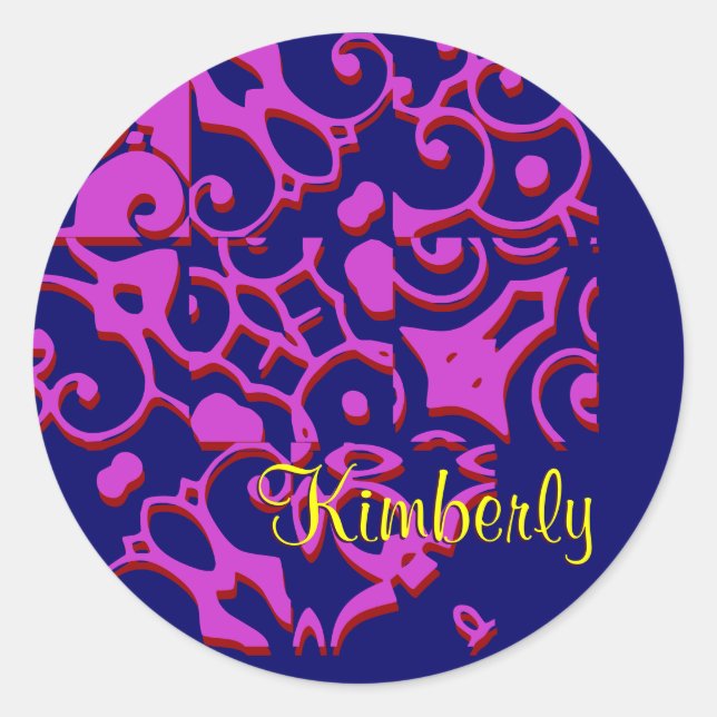 Kimberly Designer Name Sticker - Customizable (Front)