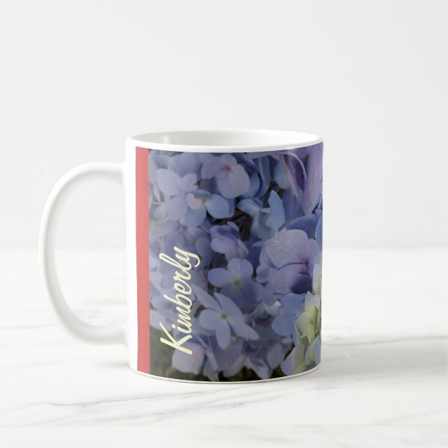 Kimberly Hydrangeas Mug #2 with Customizable Name (Left)