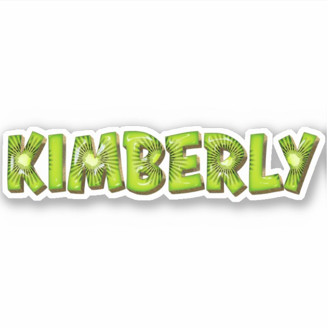 Kimberly Name Kiwi Design Sticker (Front)
