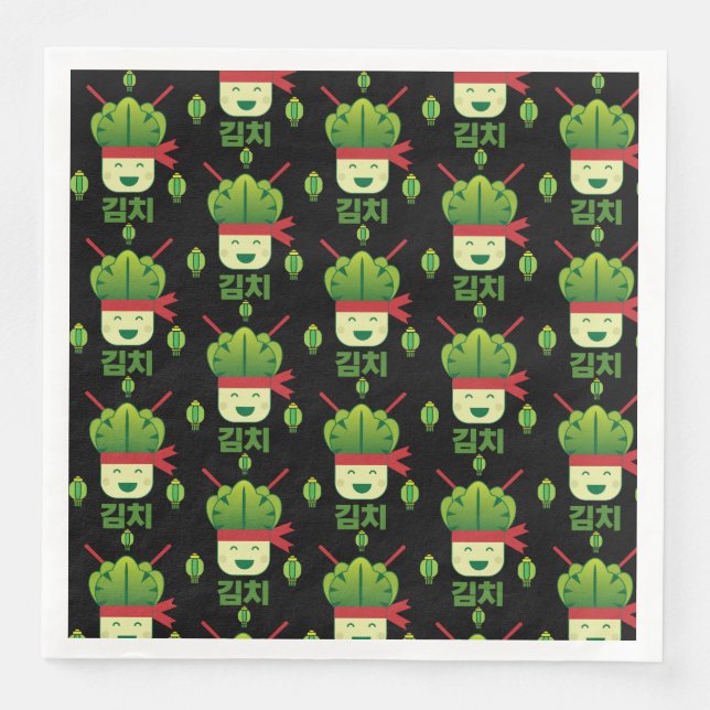 Kimchi Asian Food   Paper Dinner Napkins (Front)