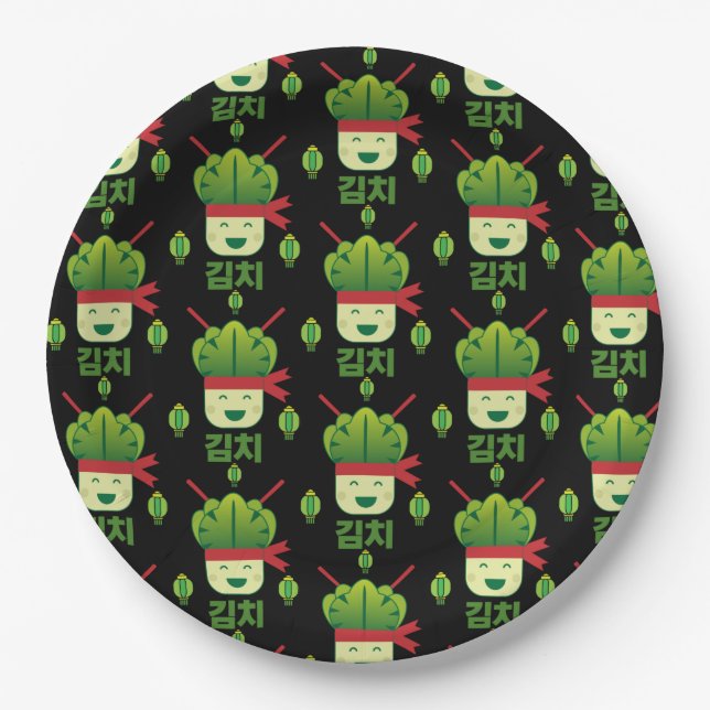 Kimchi Asian Food   Paper Plates (Front)