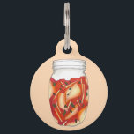 Kimchi Fermented Cabbage Korean Food Cuisine Pet ID Tag<br><div class="desc">Design features an original food-themed marker illustration of a jar of kimchi. A staple of Korean cuisine, kimchi is a traditional banchan (side dish) consisting of fermented cabbage and other vegetables, accented by seasonings like ginger, onion, and garlic. Ideal for any chef, restaurant, foodie, or fan of Korean cuisine. This...</div>