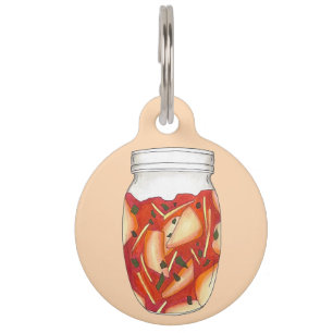 Kimchi Fermented Cabbage Korean Food Cuisine Pet ID Tag
