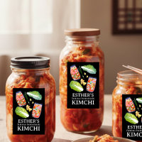 Kimchi Ingredients Watercolor HOMEMADE Custom 