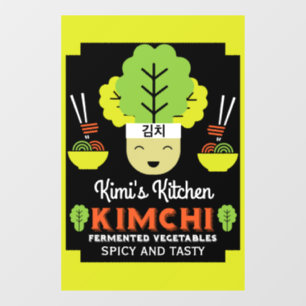 Kimchi Kitchen Home Made Food Window Cling