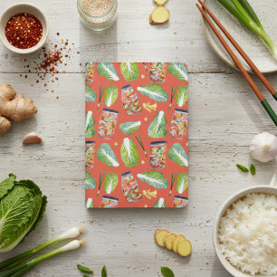 Kimchi Spicy Fun Fermentation Watercolor Pattern Passport Holder