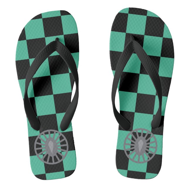 Kimetsu no Yaiba Tanjiro Kamado Pair of Flip Flops (Footbed)