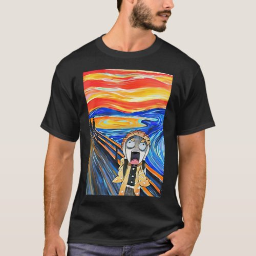 Kimetsu no Yaiba Zenitsu Edvard Munch Classic T_Sh T_Shirt