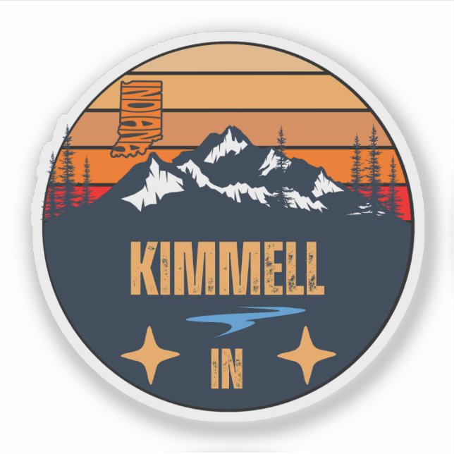 Kimmell, Indiana Sticker (Front)