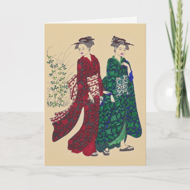 Kimono #1 Greeting Card - Customize (Front)