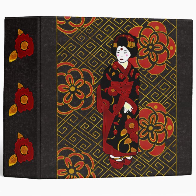 Kimono 3 Ring Binder (Front/Spine)