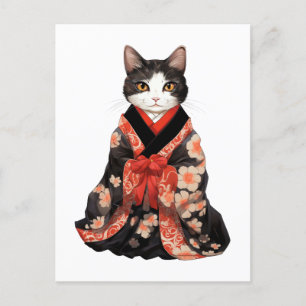 Kimono Cat Postcard