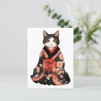 Kimono Cat Postcard