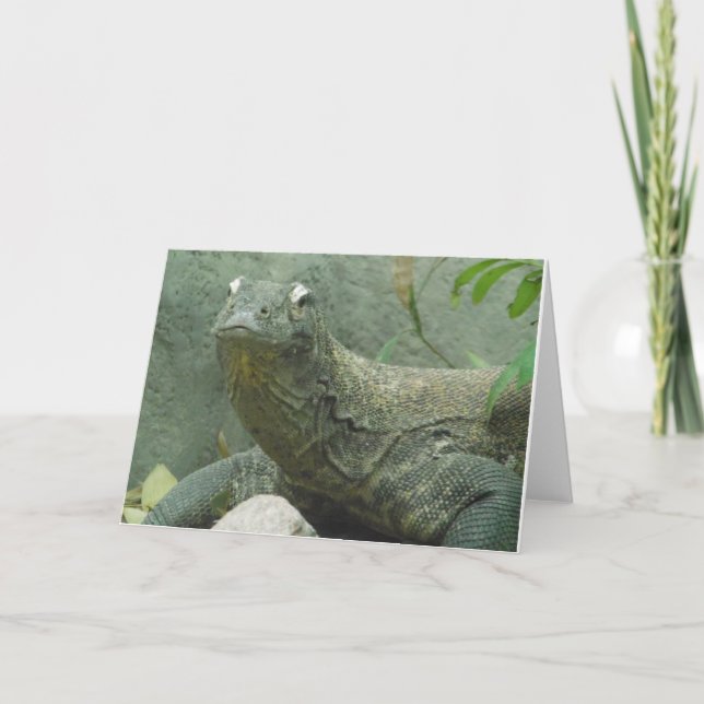 Kimono Dragon, Lizard, Reptile Thank you, Notecard (Front)