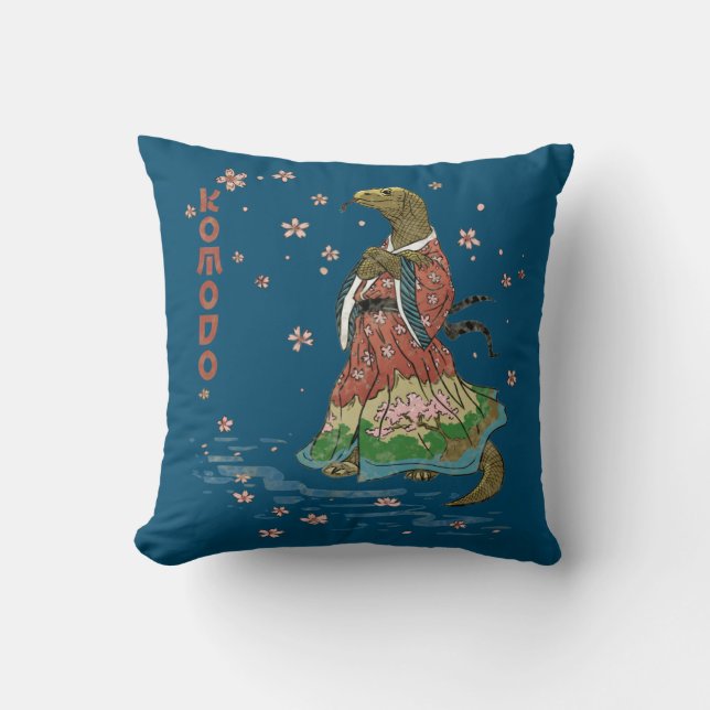 Kimono Dragon Throw Pillow (Front)