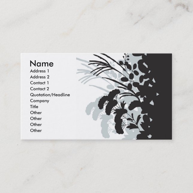 Kimono Floral Business Card (Front)