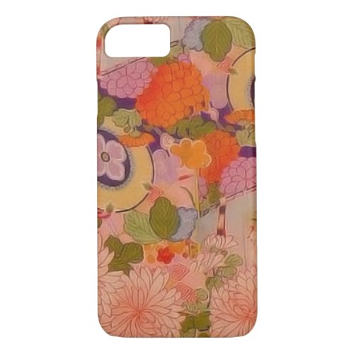 Kimono Flower Pink Floral Pattern iPhone 87 Case