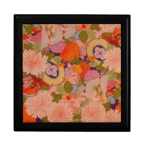 Kimono Flower Pink Floral Pattern Gift Box