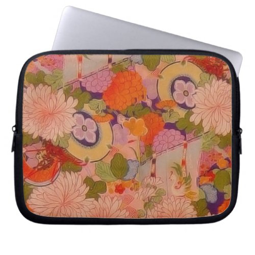 Kimono Flower Pink Floral Pattern Laptop Sleeve