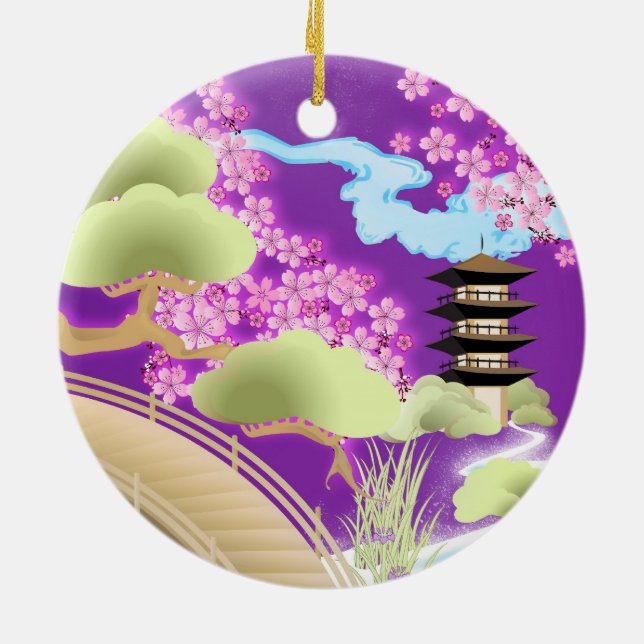 Kimono & Geisha Girl Ornament (Back)
