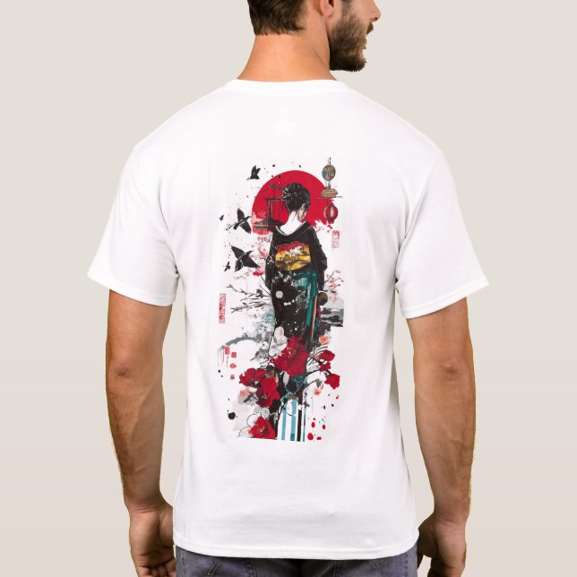 KIMONO GIRL Backprint T-Shirt (Back)