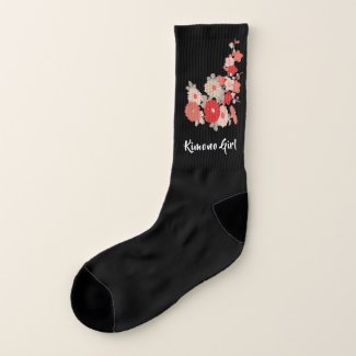 Kimono Girl, black socks (personalize)