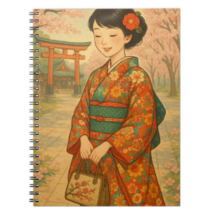Kimono Girl – Cherry Blossom Notebook
