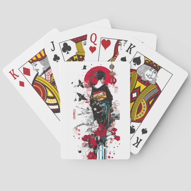 KIMONO GIRL POKER CARDS (Back)