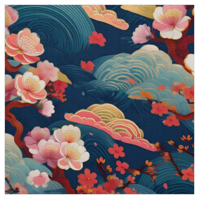 Kimono inspired japanese fabric (Swatch)