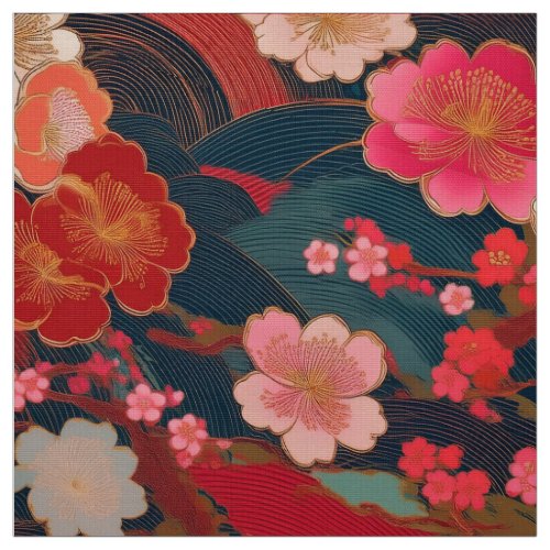 Kimono inspired japanese fabric